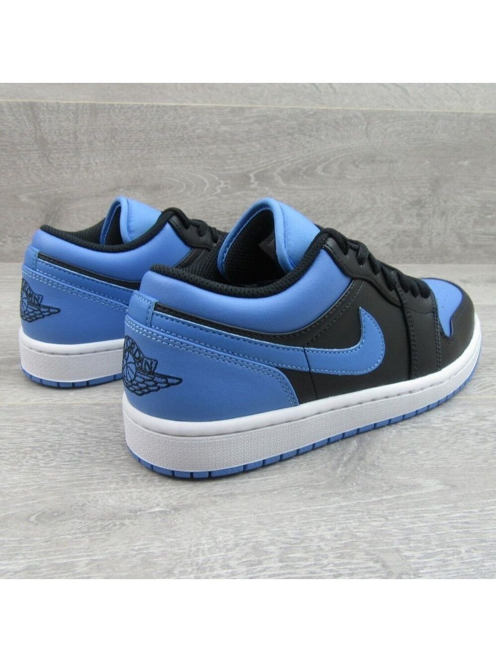 Air Jordan 1 Low University Blue Black Sneakers Mens Size 10.5 NEW - Picture 7 of 13